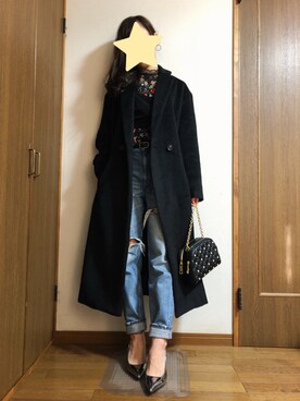 「シルバーシューズ」｜「アイテム（チェスターコート）」を使った、nanamiさん（レディース・156cm）の冬コーディネート