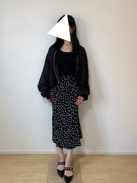 「MOUSSY（マウジー）のアイテム（MA-1）」を使った、nanamiさん（レディース・156cm）の春コーディネート