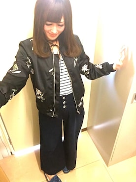 「スプリングSENSEOFPLACE」｜「アイテム（その他アウター）」を使った、miyuさん（レディース・164cm）の冬コーディネート