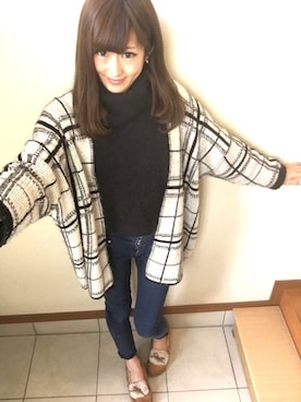 「GU（ジーユー）のアイテム（ジャケット/アウター、ホワイト系）」を使った、michuさん（レディース・164cm）の春コーディネート