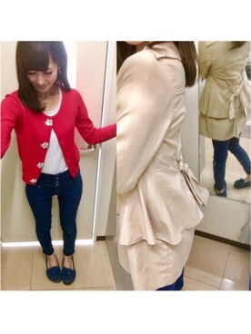 「CECIL McBEE（セシルマクビー）のアイテム（トレンチコート）」を使った、miyuさん（レディース・164cm）の春コーディネート