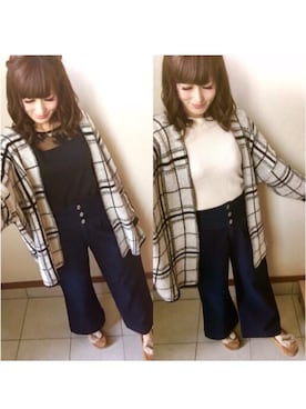 「GU（ジーユー）のアイテム（ジャケット/アウター、ホワイト系）」を使った、michuさん（レディース・164cm）の春コーディネート