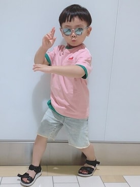 「アクティブ」｜「アイテム（Tシャツ/カットソー）」を使った、GAP Kids＆Babyさん（キッズ・102cm）の夏コーディネート