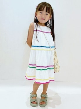 「babygap」｜「アイテム（ワンピース/ドレス）」を使った、GAP Kids＆Babyさん（キッズ・120cm）の夏コーディネート