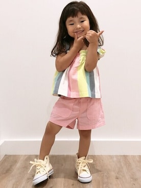 「涼しげ」｜GAP Kids＆Babyさん（キッズ・89cm）の夏コーディネート