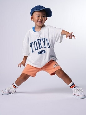 「アクティブ」｜「アイテム（Tシャツ/カットソー）」を使った、GAP Kids＆Babyさん（キッズ・101cm）の夏コーディネート
