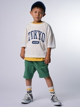 「アクティブ」｜「アイテム（Tシャツ/カットソー）」を使った、GAP Kids＆Babyさん（キッズ・110cm）の夏コーディネート