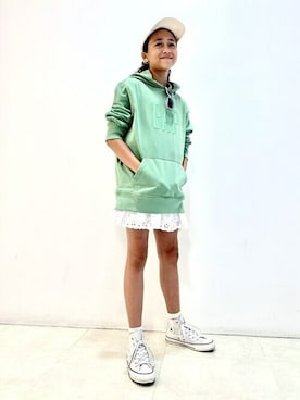 「アクティブ」｜「アイテム（ワンピース）」を使った、GAP Kids＆Babyさん（キッズ・150cm）の夏コーディネート