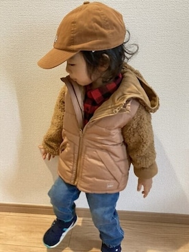 「GAP（ギャップ）のアイテム（ジャケット/アウター）」を使った、GAP Kids＆Babyさん（キッズ・90cm）の秋コーディネート