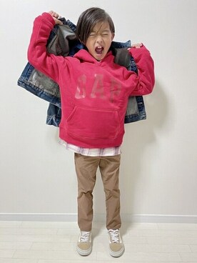 「GAP（ギャップ）のアイテム（ジャケット/アウター）」を使った、GAP Kids＆Babyさん（キッズ・120cm）の秋コーディネート
