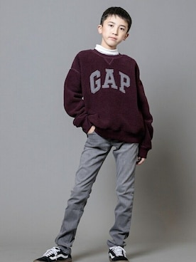 「ギャップキッズ」｜GAP Kids＆Babyさん（キッズ・150cm）の秋コーディネート