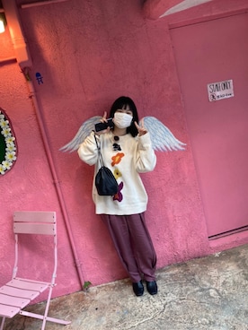 「Ray BEAMS（レイビームス）のRay BEAMS / タックフロント テーパード パンツ（その他パンツ）」を使った、kasumiさん（レディース・158cm）の冬コーディネート