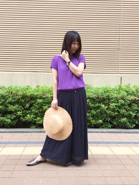ルクールブラン金沢リント百番街店スタッフさん（レディース・152cm）の夏コーディネート