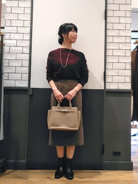 ルクールブラン金沢リント百番街店スタッフさん(レディース・160cm)の秋コーディネート