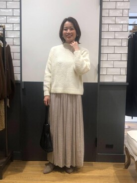 「ネイル」｜ルクールブラン金沢リント百番街店スタッフさん（レディース・160cm）の秋コーディネート