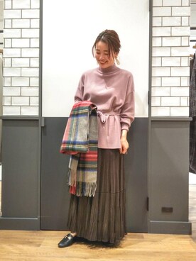 「ネイル」｜ルクールブラン金沢リント百番街店スタッフさん（レディース・160cm）の秋コーディネート