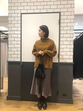 「ネイル」｜ルクールブラン金沢リント百番街店スタッフさん（レディース・170cm）の冬コーディネート