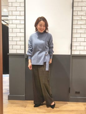 「ネイル」｜ルクールブラン金沢リント百番街店スタッフさん（レディース・160cm）の冬コーディネート