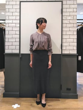 ルクールブラン金沢リント百番街店スタッフさん(レディース・160cm)の冬コーディネート