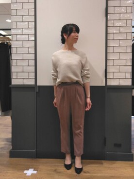 「ネイル」｜ルクールブラン金沢リント百番街店スタッフさん（レディース・160cm）の冬コーディネート