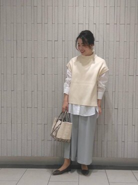 「ネイル」｜ルクールブラン金沢リント百番街店スタッフさん（レディース・160cm）の冬コーディネート