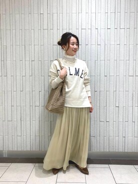 「ネイル」｜ルクールブラン金沢リント百番街店スタッフさん（レディース・160cm）の冬コーディネート