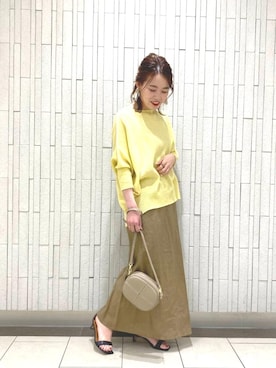 「ネイル」｜「アイテム（サンダル）」を使った、ルクールブラン金沢リント百番街店スタッフさん（レディース・155cm）の春コーディネート