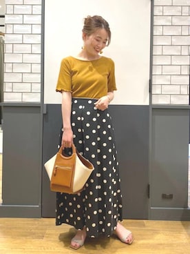 「ネイル」｜「アイテム（サンダル）」を使った、ルクールブラン金沢リント百番街店スタッフさん（レディース・155cm）の春コーディネート