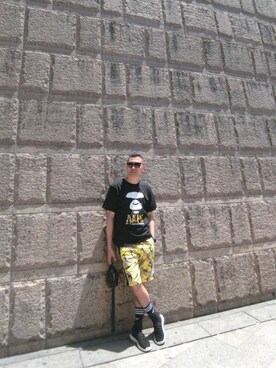 「アイテム（カーゴパンツ、イエロー系）」を使った、Dawsonさん（メンズ・180cm）の秋コーディネート