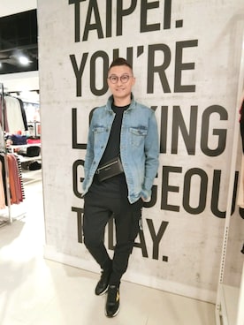 「PULL&BEAR（プルアンドベア）のアイテム（デニムジャケット）」を使った、Dawsonさん（メンズ・180cm）の秋コーディネート
