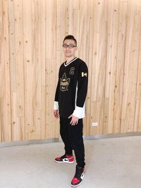 「roots（ルーツ）のアイテム」を使った、Dawsonさん（メンズ・180cm）の冬コーディネート