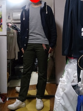 「GLOBAL WORK（グローバルワーク）のアイテム（その他アウター）」を使った、tomoyaさん（メンズ・173cm）の冬コーディネート