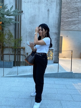 「H&M（エイチ・アンド・エム）のアイテム（腕時計）」を使った、MOMOKAさん（レディース・163cm）の秋コーディネート