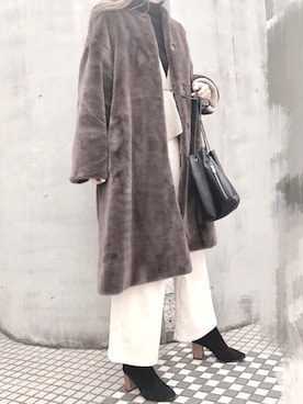 Moeさん（レディース・170cm）の冬コーディネート