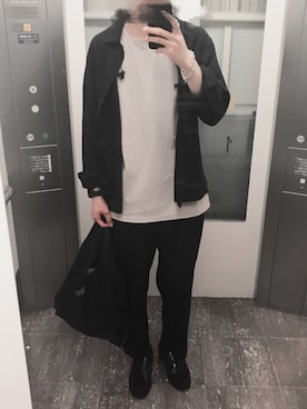 「バッグ」｜「アイテム（カバーオール）」を使った、ずーさん（メンズ・180cm）の秋コーディネート