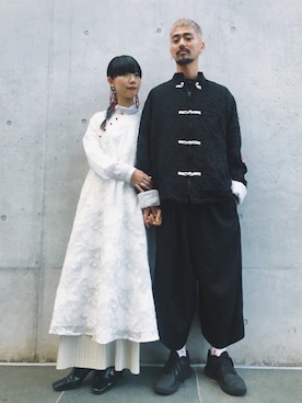 「FACETASM（ファセッタズム）のアイテム（その他アウター）」を使った、弓さん（レディース・163cm）の冬コーディネート