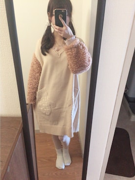 「原宿」｜「アイテム（チェスターコート）」を使った、Miho Yokotaさん（レディース・149cm）の冬コーディネート