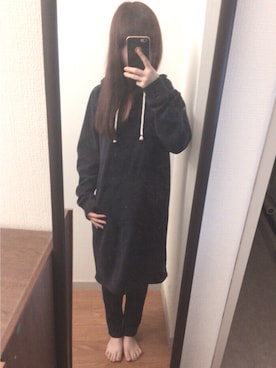 「EDWIN」｜「アイテム（ワンピース/ドレス）」を使った、Miho Yokotaさん（レディース・149cm）の冬コーディネート