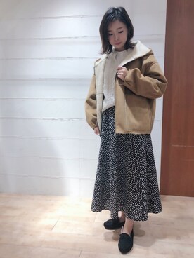 「リバーシブル」｜「アイテム（モカシン/デッキシューズ）」を使った、mihoさん（レディース・157cm）の秋コーディネート