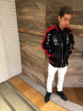 「DIESEL（ディーゼル）のアイテム（その他アウター、ブラック系）」を使った、RENさん（メンズ・174cm）の冬コーディネート