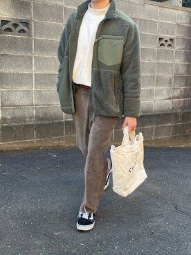 「coen」｜「アイテム（その他アウター）」を使った、Renさん（メンズ・172cm）の冬コーディネート