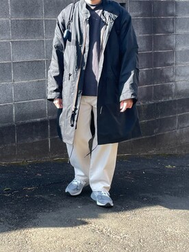 「WAIPER.inc（ワイパーインク）のアイテム（モッズコート）」を使った、Renさん（メンズ・172cm）の春コーディネート
