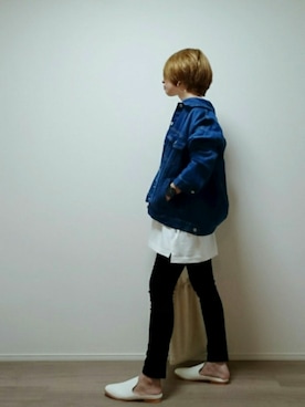 「UNIQLO（ユニクロ）のWOMEN ウルトラストレッチジーンズ（デニムパンツ）」を使った、nonさん（レディース・159cm）の春コーディネート