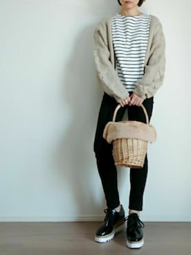 「UNIQLO（ユニクロ）のWOMEN ウルトラストレッチジーンズ（デニムパンツ）」を使った、nonさん（レディース・159cm）の秋コーディネート