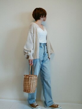 「BLISS POINT（ブリスポイント）のアイテム（バッグ）」を使った、nonさん（レディース・159cm）の夏コーディネート