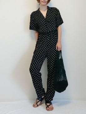 「SENSE OF PLACE by URBAN RESEARCH（センスオブプレイスバイアーバンリサーチ）のアイテム（つなぎ/オールインワン）」を使った、nonさん（レディース・159cm）の夏コーディネート