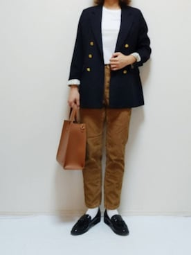 「LBC（エルビーシー）のアイテム（ローファー）」を使った、nonさん（レディース・159cm）の秋コーディネート