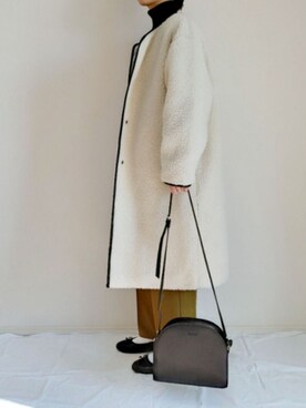 「ピスタチオ」｜「アイテム（バレエシューズ）」を使った、nonさん（レディース・159cm）の冬コーディネート