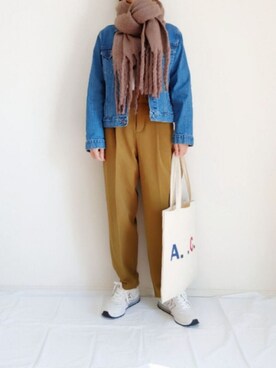 「ピスタチオ」｜「アイテム（その他アウター）」を使った、nonさん（レディース・159cm）の冬コーディネート