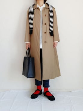 「マリン」｜「アイテム（バレエシューズ）」を使った、nonさん（レディース・159cm）の春コーディネート